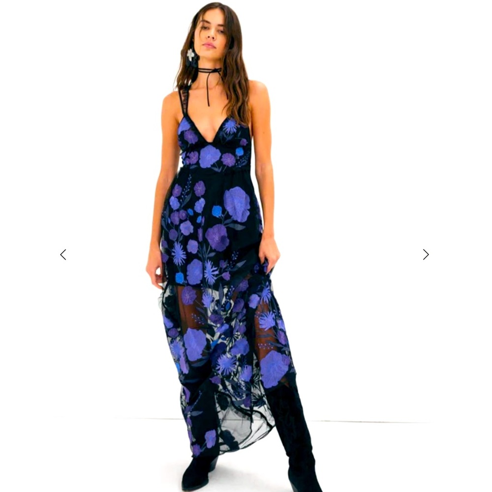 BNWT For Love And Lemons Kaylee Maxi Dress Size Small w/original slip